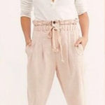 Free People  Margate Pleated Trouser Pants Size S Misty Rose Photo 0