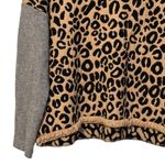 THML Leopard Print Sweatshirt Gray Contrast Sleeves Size Medium Photo 7