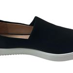 J/Slides NYC Black Durable Sleek Textile Slip On Flats/Slides 1" White Rims Size 6 Photo 0