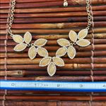 Liz Claiborne Gold and Cream Floral Necklace 18”-20” Photo 3