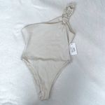 JOUES DE SABLE Sheida One Shoulder Ivory One Piece Swimsuit White Size XL Photo 4