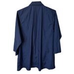 Diane Von Furstenberg DVF  Dark Navy‎ Blue Windbreaker Light Rain Jacket Zipper L Photo 3