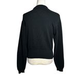 Heirlooms Classics Embroidered Floral Paisley Cardigan M | Boho Retro Folk Knit Black Size M Photo 2