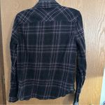 Paige womens Plaid Shirt Button Up Long Sleeve Pocket Top Womens MD purple/black Photo 5