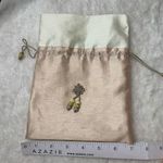 ⭐️ Beige & Cream Oriental Style Drawstring Bag Pouch Tan Photo 4