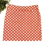 Larry Levine  Coral Polka Dot Golf Skort Size 12‎ Photo 0