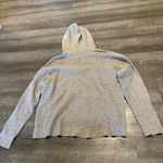 Aerie  Waffle Knit Hooded Tan Sweater Photo 3