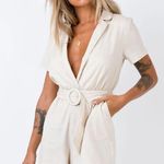 Princess Polly Turin beige shortsleeve romper playsuit Photo 4