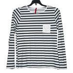 Spanx Black and White StripRashgaurd Sun Shirt size M Photo 0