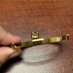 Michael Kors  Gold Tone Pave Crystal Pad Lock Bracelet Photo 2