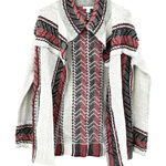 Cato  size‎ XS gray red black open front long sleeve cardigan sweater pockets Photo 0