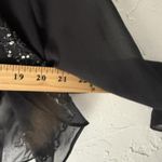 SL Fashions Sheer Embellished Vintage Y2k Jacket Womens Medium Beaded Sequin Black Photo 5