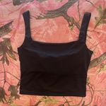 black ruffle coquette square neck tank top Photo 4