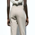 ZARA Cream Trousers with Classic Pleats Photo 3