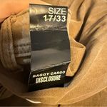 NWT Disclosure Baggy Cargo pants wide leg women's 17/33 washed brown soft denim Photo 6