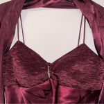 Patra Burgundy Spaghetti Strap Ruched Bust Sweetheart Neckline Gown Size 12 Red Photo 2