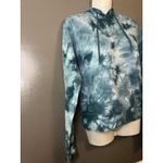 Athleta  Hoodie Womens XS Teal Blue Tie Dye Kangaroo Pocket Style 661691-00 Soft Photo 1