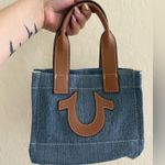 True Religion Denim and Brown Mini Tote Bag like new Photo 0