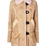 Coach  Shearling Drifter Coat Floral Embroidered Runway  EUC Photo 0