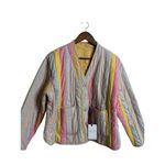 Rujuta Sheth Verona Reversible Jacket in Candy Stripe Womans Medium NWT Yellow Photo 4