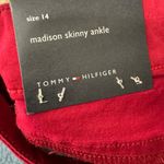 Tommy Hilfiger Madison Skinny Ankle Red Pants Size 14 NWT Photo 6