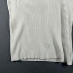 Vila Milano Sweater Womens Small White Ribbed Knit Short Sleeve Collared V Photo 5