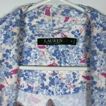 Ralph Lauren Lauren  White Floral Pink Blue Bath Robe Size Med EUC #VEG-0249 Photo 6