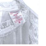 Self Esteem NWT XS  Crochet Trim High Neck Top Blouse Tie Back Lace Frilly Photo 2