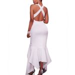 L'ATISTE  by amy white off white/grey fully lined Dress Gown EUC SIZE‎ LARGE Photo 4