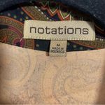 Notations  Paisly Print Zip Jacket Size Medium Photo 5
