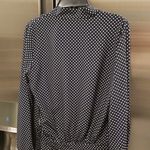 Alexis 💕💕 Noelle Polka-dot Tie-neck Slit Midi Dress ~ Navy Blue XS Photo 13