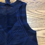 Athleta Oxygen Two Toned Tank Seamless Lasercut Navy Photo 3
