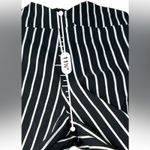 Akira Black & White Striped Tie Waist High Rise Skinny Pants Size L Photo 9