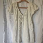 Blue Rain x Francesca’s White Puff Sleeve Dress Size Small Photo 0