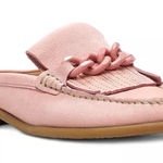Donald Pliner DAVID‎ PLINER Pink Mika Fringe Loafer Mules Size 6.5 Photo 0