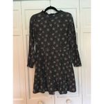 Loft  black and white printed flounce skirt mini dress 4p Photo 6