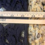 Ann Taylor  LOFT Navy Lace Overlay Sleeveless Top Women Large Blouse Photo 4