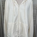 Old Navy Cropped Full Zip Hoodie Sweatshirt Ivory-XXL Photo 0