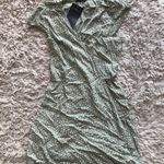 Brandy Melville Green Floral Robbie Wrap Dress Photo 0