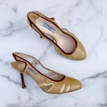 Prada women’s patent leather cutout slingback pumps size 35.5 US 5.5 Photo 13