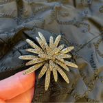 David Meister  Vintage Brooch Embellished Embroidered Black Strapless Dress Photo 3