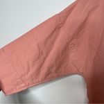 100% cotton pink peach button down spa robe sz S/M Photo 3