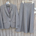 Talbots women blend 2- piece suits Classic Gray skirt A-line Photo 0