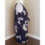 Pink Owl Modcloth Navy Blue Floral Sheer Popover Bodice Sleeveless Dress Medium Photo 5