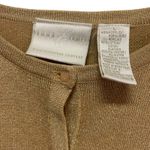 Emma James Metallic Knit Cardigan Shimmer Button Front Sweater Top Large Photo 1