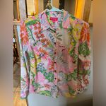 Lilly Pulitzer for‎ Target Buttons Shirt boho floral long sleeves Size S/P Pink Photo 1