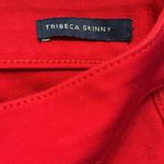 Tommy Hilfiger  Red Tribeca Skinny Pants Christmas Holiday Valentines Size 8 EUC Photo 5
