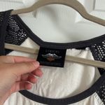 Harley Davidson White Woman’s Size Large Lace Sleeves T-Shirt Photo 2