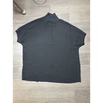 Vince Ribbed Mock Neck Black Pullover Boxy Shirt Size Large Slun Minimalist Photo 2