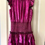 TCEC Metallic Fushia Boutique Smocked Waist Dress Photo 4